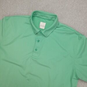 Callaway Opyi-Dri Golf Polo Shirt Men's Large Green White Stripe  Short Sleeve